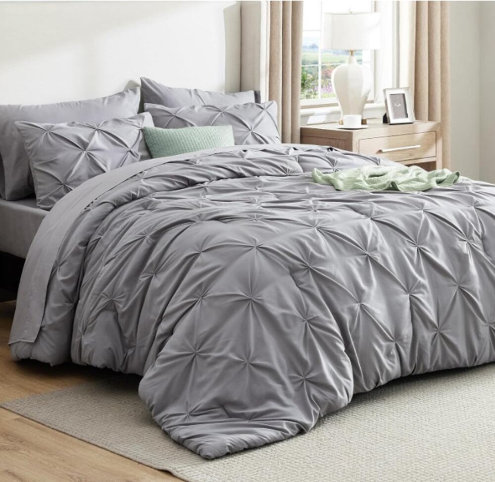 Bedsure Queen Comforter Set Grey